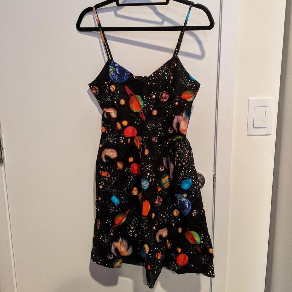 ModCloth Space/Planet Print A-line Dress